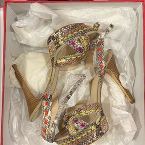 Brand new, Never Worn-Multi Color Platform Shoes